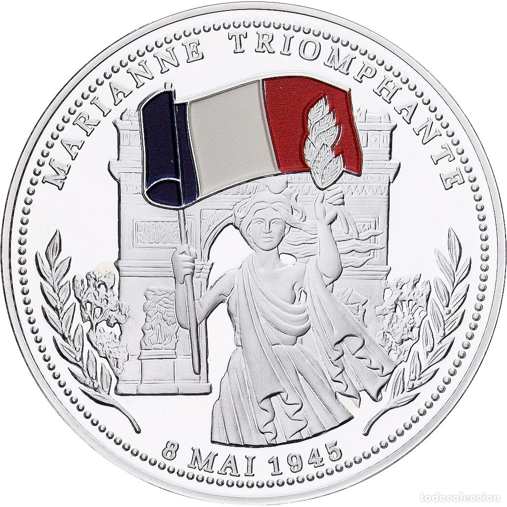 Medallas hist&oacute;ricas: [#1214155] Francia, medalla, Seconde Guerre Mondiale, Marianne Triomphante, Plata, FDC