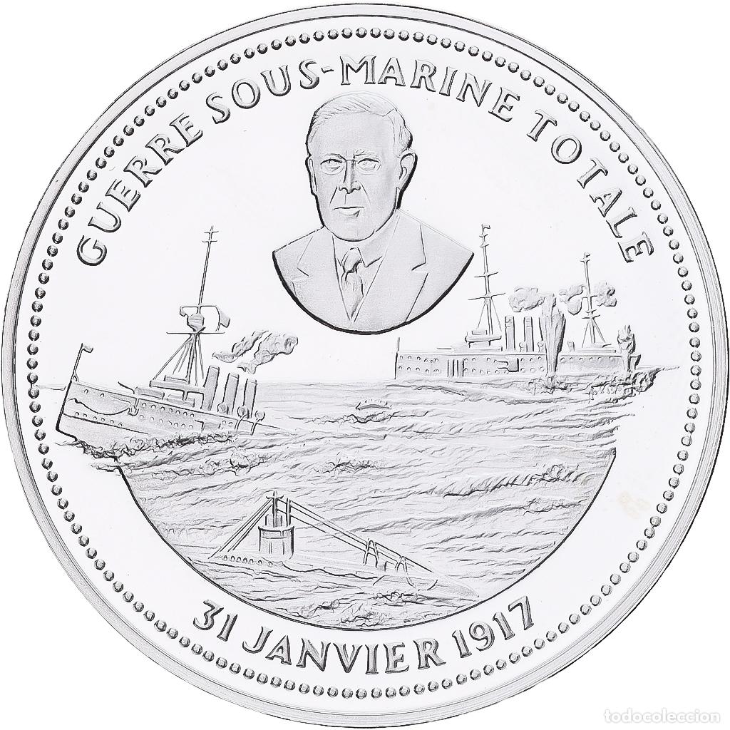 Medallas hist&oacute;ricas: [#1214163] Francia, medalla, Guerre sous-marine Totale, Plata, FDC