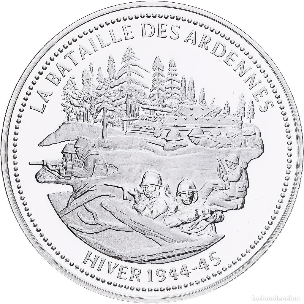 Medallas hist&oacute;ricas: [#1214173] Francia, medalla, La Bataille des Ardennes, Plata, FDC