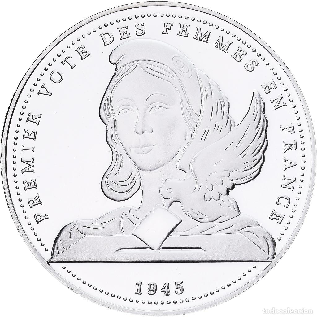Medallas hist&oacute;ricas: [#1214174] Francia, medalla, Politique, Premier Vote des Femmes en France, Plata, FDC