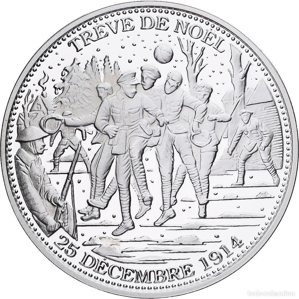 Medallas hist&oacute;ricas: [#1214175] Francia, medalla, La Tr&ecirc;ve de No&euml;l, Plata, FDC