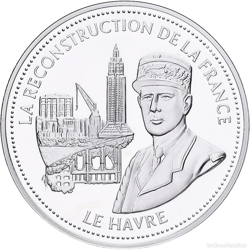 Medallas hist&oacute;ricas: [#1214198] Francia, medalla, De Gaulle, La Reconstruction de la France, Plata, FDC