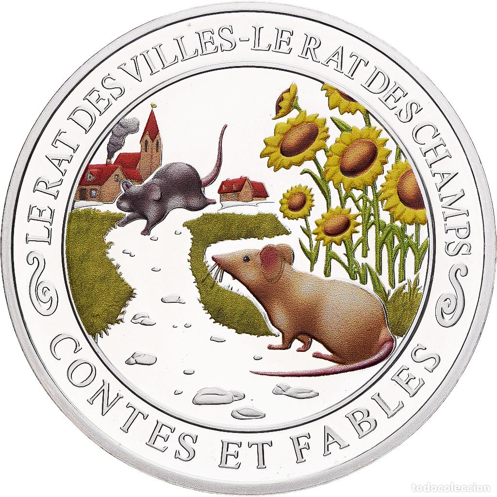 Medaglie storiche: [#1214000] Francia, medalla, Contes et Fables, Le Rat des Villes et le Rat des Champs