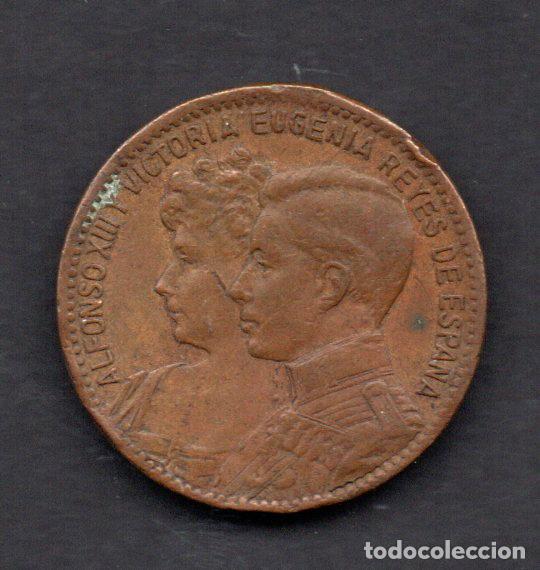 Medallas hist&oacute;ricas: FICHA - MEDALLA - RECUERDO BODA ALFONSO XIII - 1906