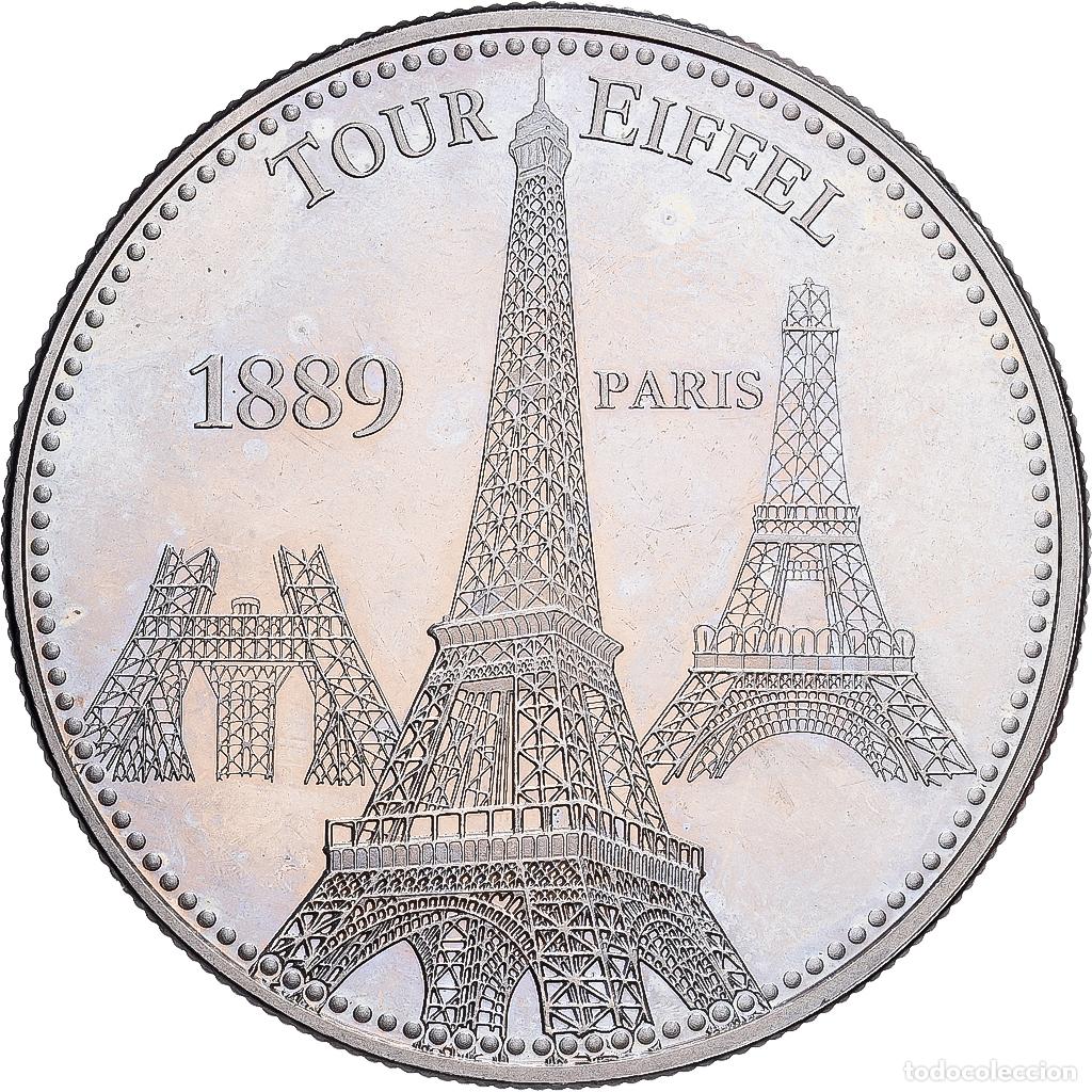 Medallas hist&oacute;ricas: [#1214239] Francia, medalla, Paris - La Tour Eiffel, Cobre - n&iacute;quel, SC