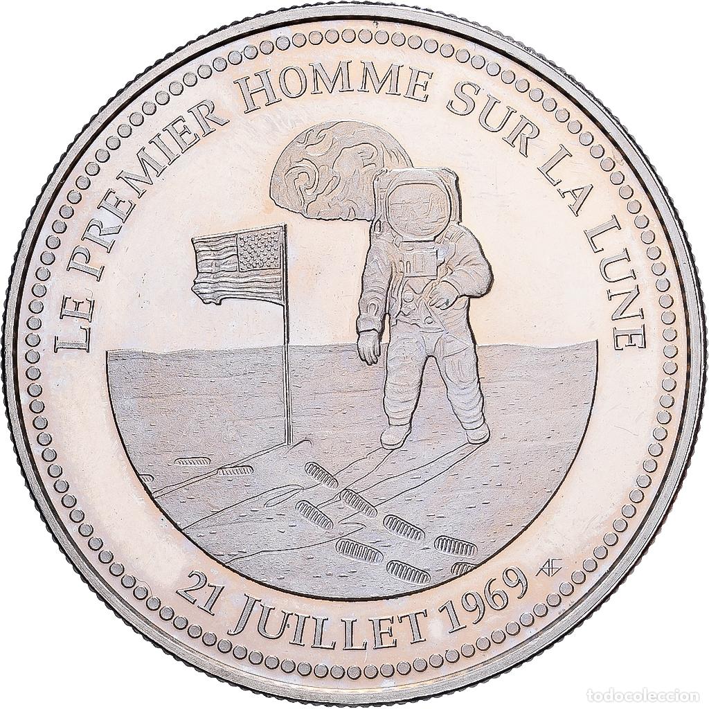 Medallas hist&oacute;ricas: [#1214241] Francia, medalla, Le Premier Homme sur la Lune, Cobre - n&iacute;quel, SC