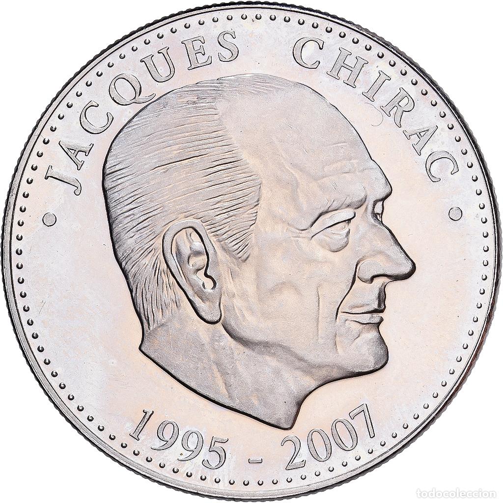 Medallas hist&oacute;ricas: [#1214237] Francia, medalla, Les Pr&eacute;sidents de la R&eacute;publique, Jacques Chirac, Cobre -