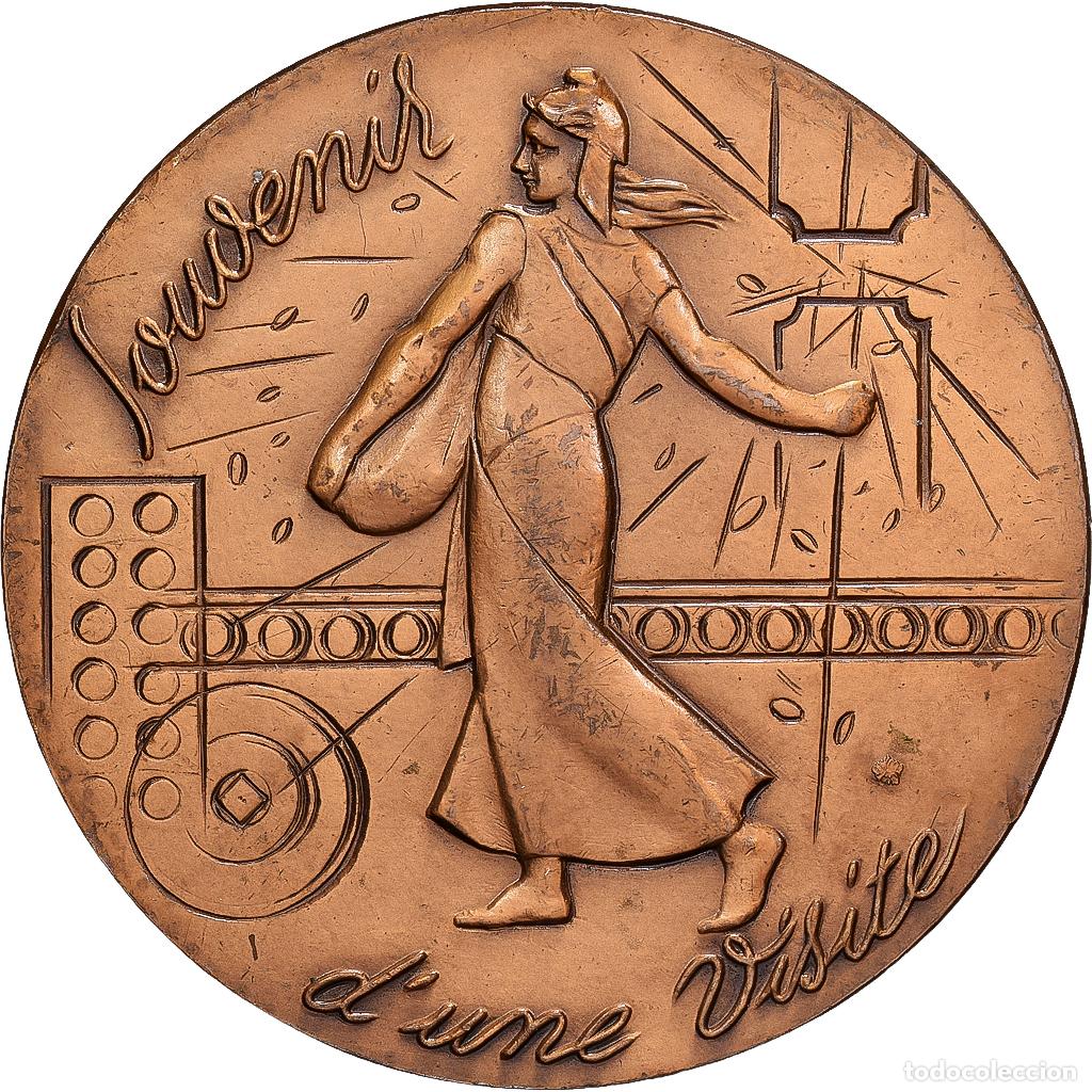 Medallas hist&oacute;ricas: [#1214254] Francia, medalla, Souvenir d'une visite, Semeuse, Undated (1975), MDP, Bronce