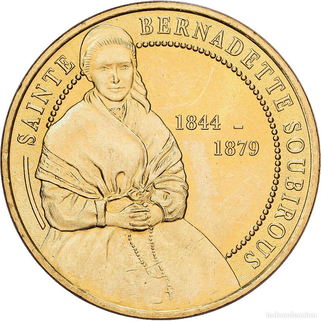 Medallas hist&oacute;ricas: [#1214282] Francia, zeton, Lourdes - n&deg;22 - Sainte Bernadette Soubirou, 2016, Aluminio y