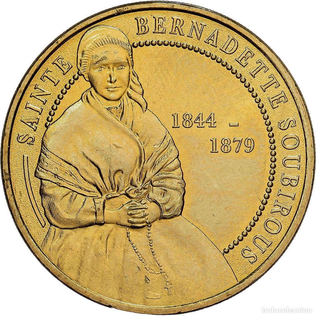 Medallas hist&oacute;ricas: [#1214283] Francia, zeton, Lourdes - n&deg;22 - Sainte Bernadette Soubirou, 2016, Aluminio y