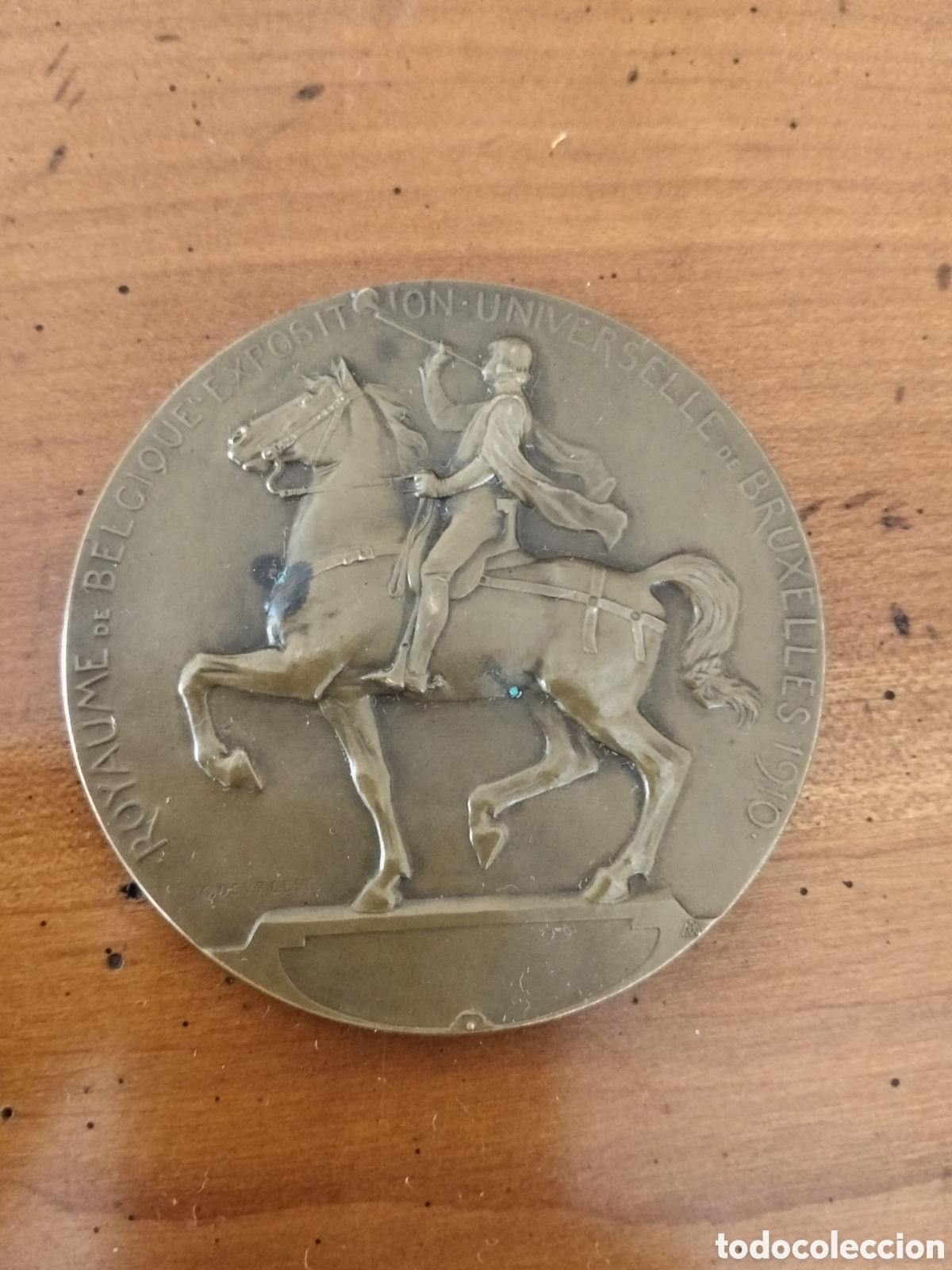 Medallas hist&oacute;ricas: Medalla de Bronce Exposici&oacute;n Universal de Bruselas 1910 - G. Devreese - 70 mm