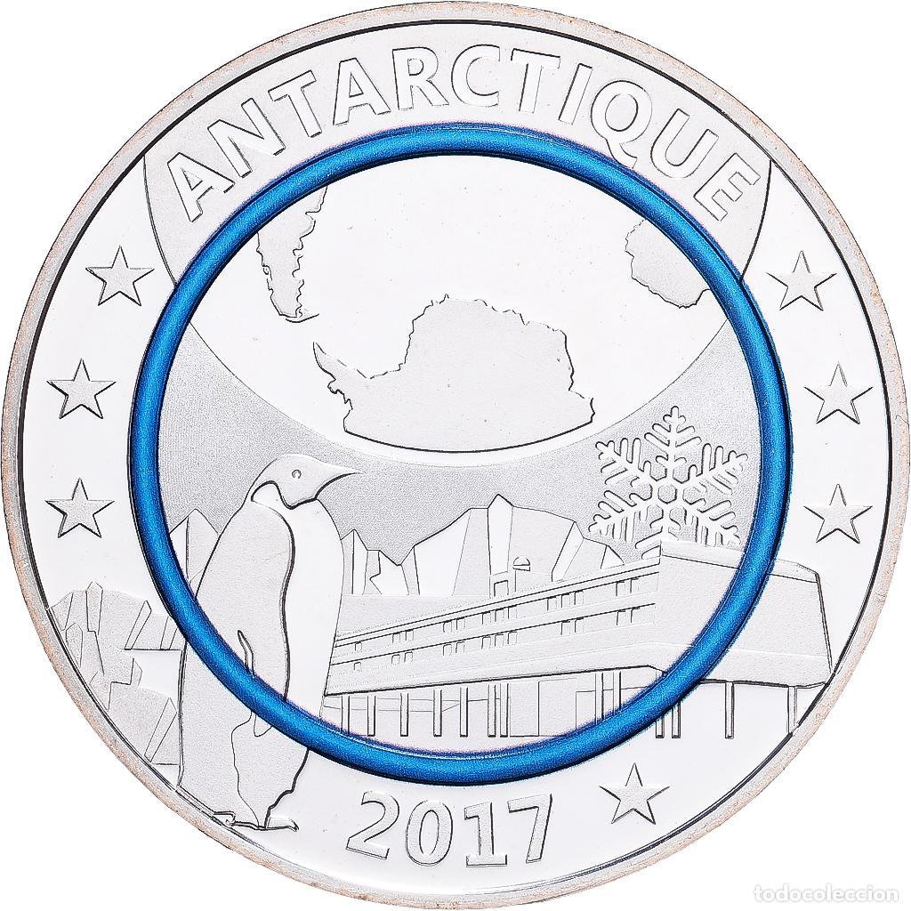 Medallas hist&oacute;ricas: [#1214292] Francia, medalla, Plan&egrave;te Bleue - Antarctique, 2017, Plata, FDC
