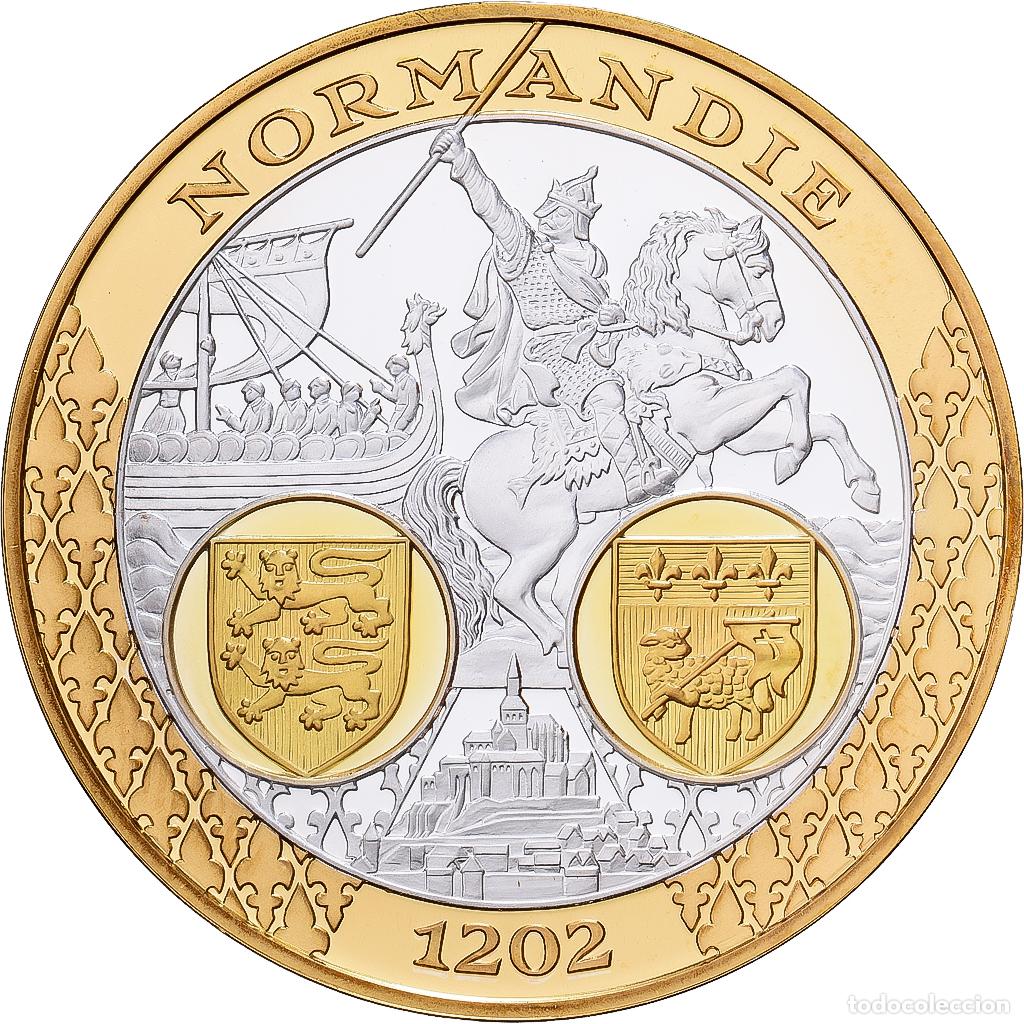 Medallas hist&oacute;ricas: [#1214296] Francia, medalla, Le Royaume de France, Normandie, Plata, FDC