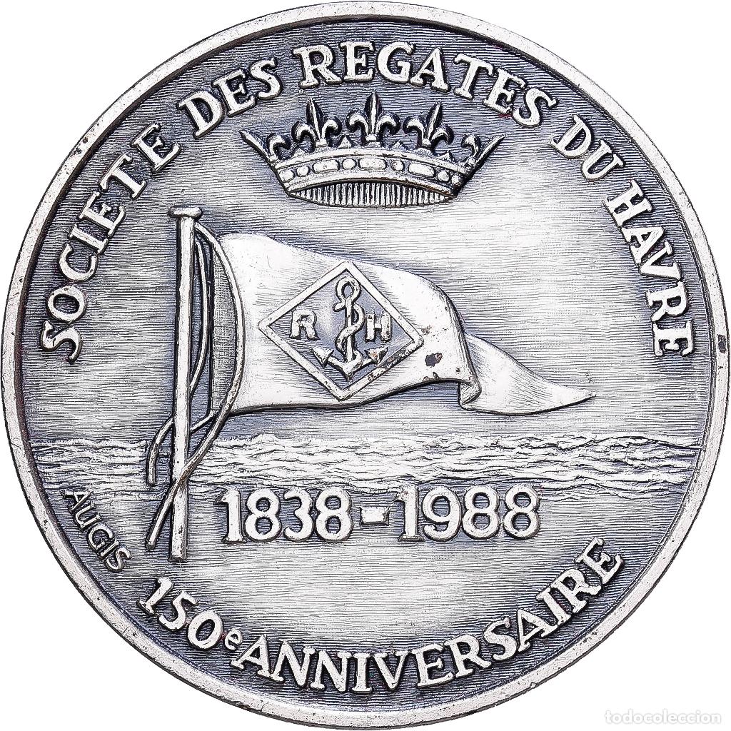 Medallas hist&oacute;ricas: [#1214321] Francia, medalla, Soci&eacute;t&eacute; des R&eacute;gates du Havre, 150&egrave;me Anniversaire, Bronce