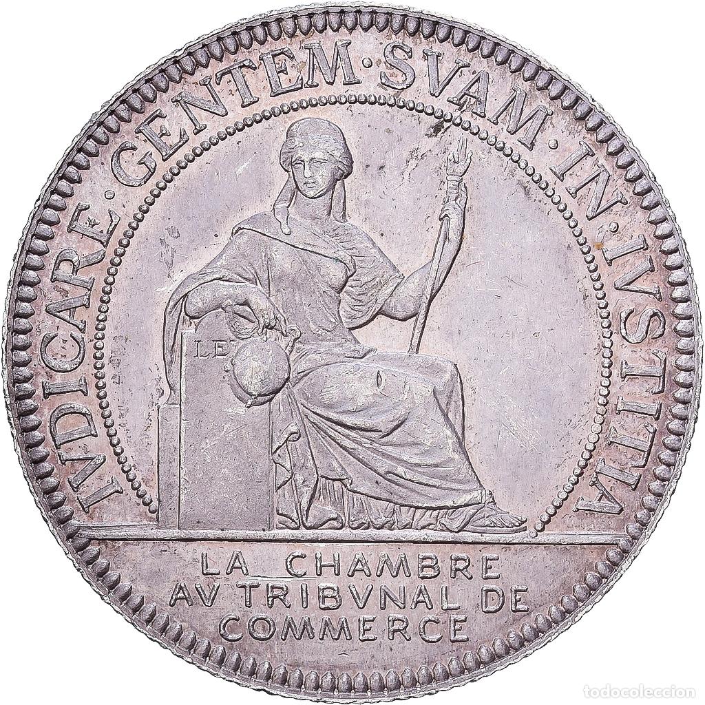Medallas hist&oacute;ricas: [#1214338] Francia, zeton, Chambre au Tribunal de Commerce, Nantes, Plata, Flan brillant