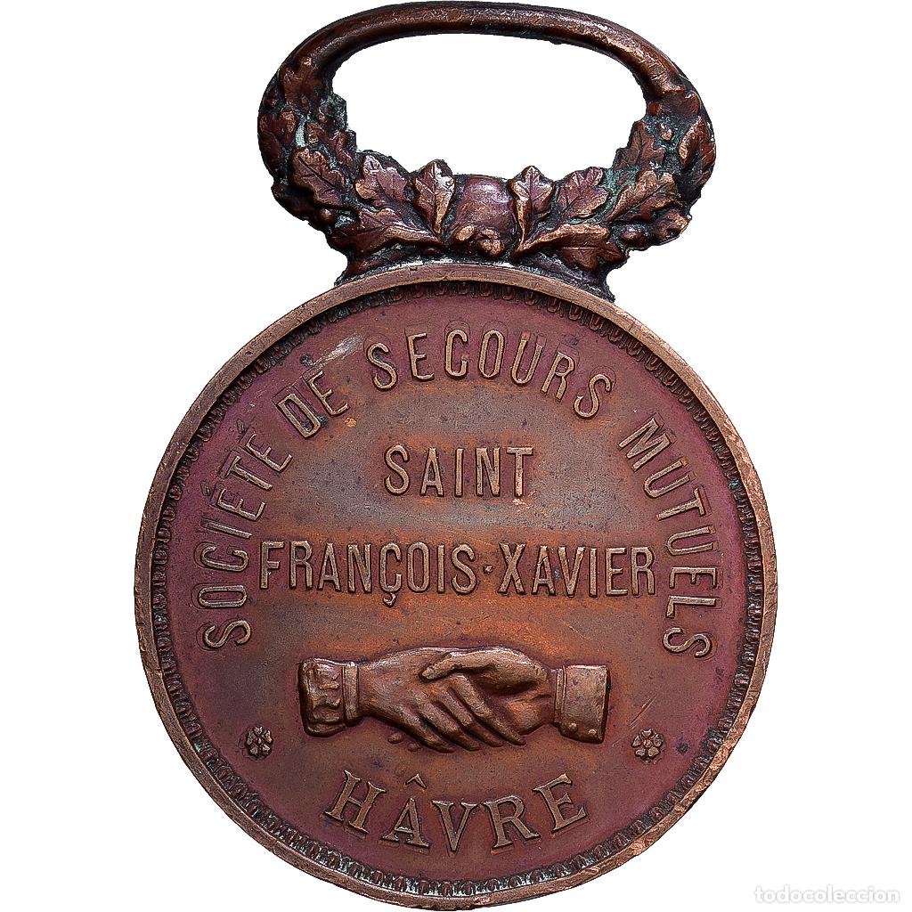 Medallas hist&oacute;ricas: [#1214347] Francia, medalla, Soci&eacute;t&eacute; de Secours Mutuels Saint Fran&ccedil;ois-Xavier, Le Havre