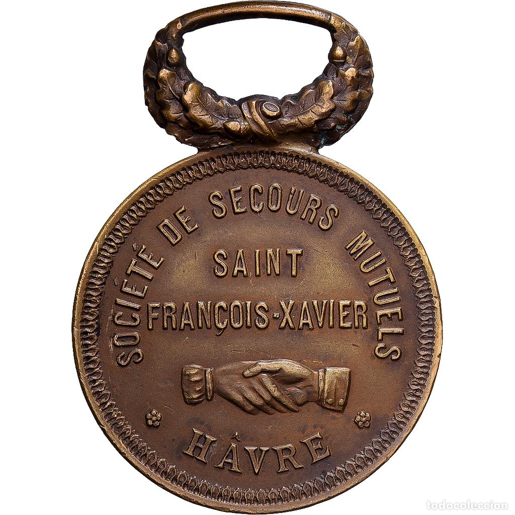 Medallas hist&oacute;ricas: [#1214348] Francia, medalla, Soci&eacute;t&eacute; de Secours Mutuels Saint Fran&ccedil;ois-Xavier, Le Havre