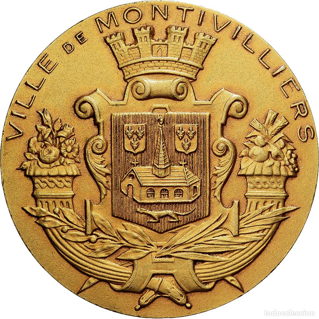 Medallas hist&oacute;ricas: [#1214350] Francia, medalla, Ville de Montivilliers, Bronce dorado, EBC