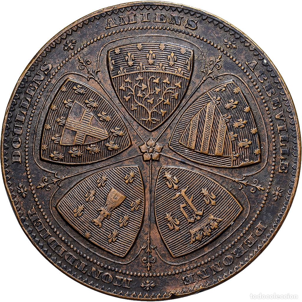 Medallas hist&oacute;ricas: [#1214353] Francia, medalla, Soci&eacute;t&eacute; Industrielle d'Amiens, 1928, Bronce, MBC
