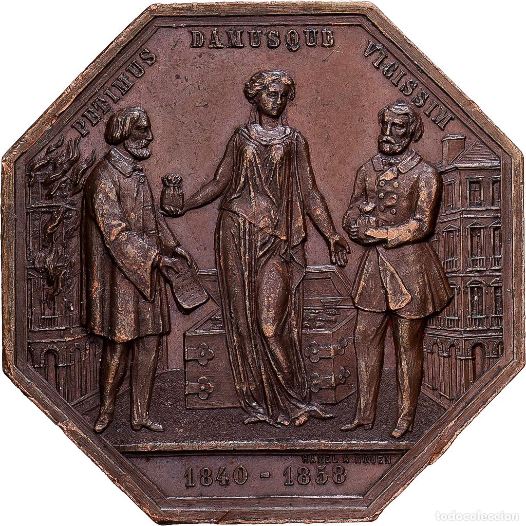 Medallas hist&oacute;ricas: [#1214344] Francia, zeton, Assurances contre l'Incendie, La Cl&eacute;mentine, 1858, Cobre