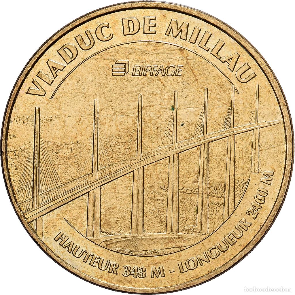 Medallas hist&oacute;ricas: [#1214376] Francia, zeton, Viaduc de Millau -, 2008, Aluminio y cupron&iacute;quel, MDP, EBC