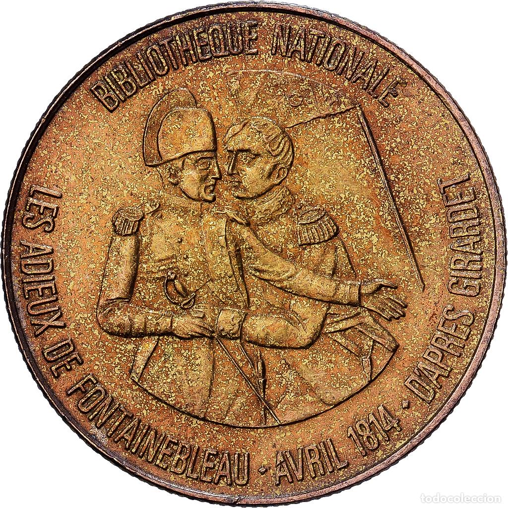 Medallas hist&oacute;ricas: [#1214401] Francia, zeton, Collection Total, Les Adieux de Fontainebleau, Cobre - n&iacute;quel