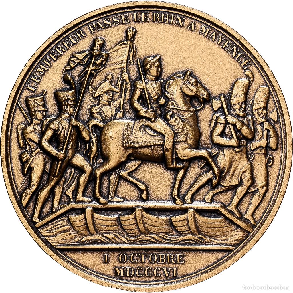 Medallas hist&oacute;ricas: [#1214410] Francia, medalla, Napol&eacute;on Ier, l'Empereur passe le Rhin &agrave; Mayence, Bronce