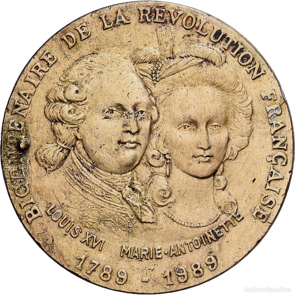 Medallas hist&oacute;ricas: [#1214456] Francia, zeton, Louis XVI et Marie-Antoinette, Aluminio y cupron&iacute;quel, MBC
