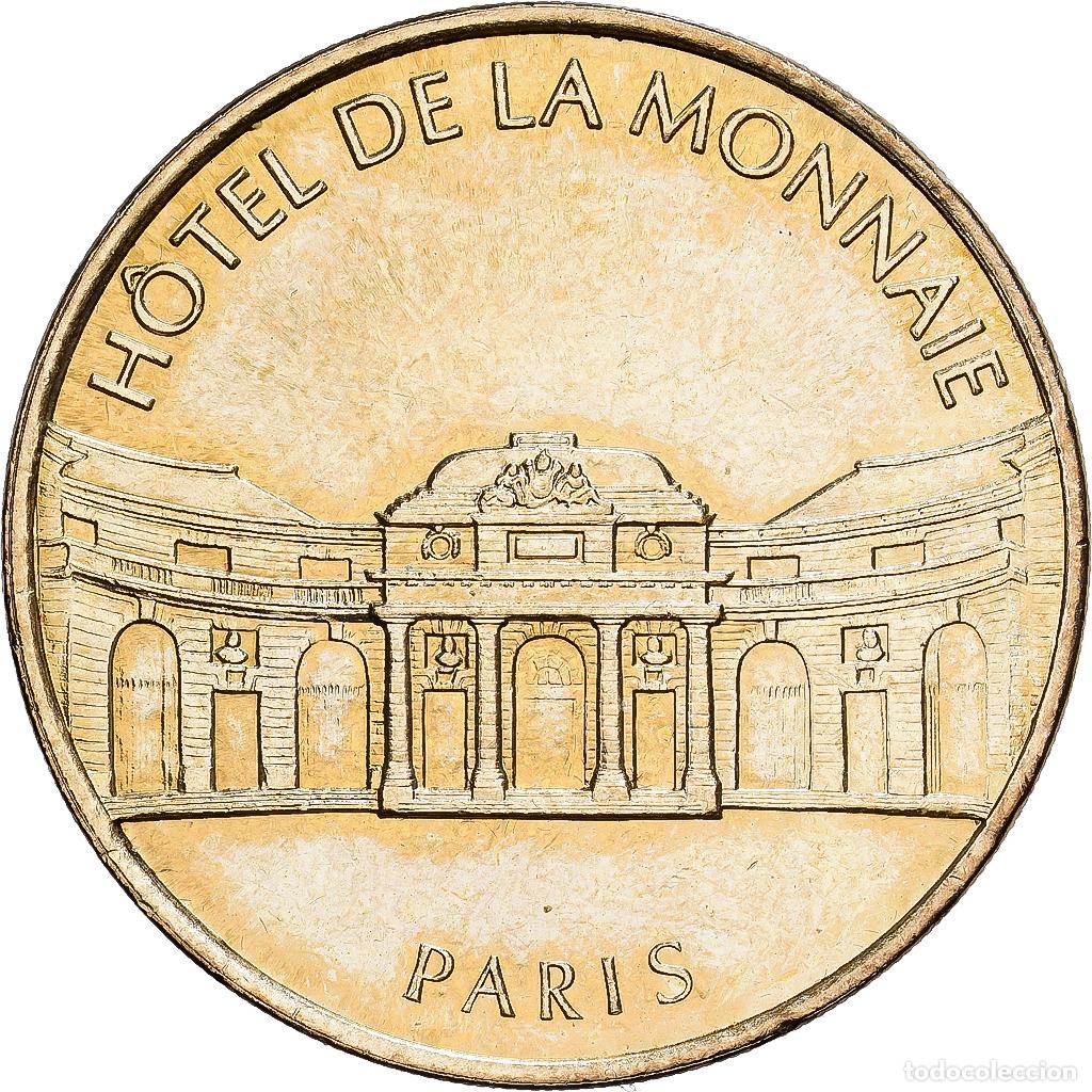 Medallas hist&oacute;ricas: [#1214438] Francia, zeton, Paris - Hotel de la Monnaie - Fa&ccedil;ade, 1998, Aluminio y