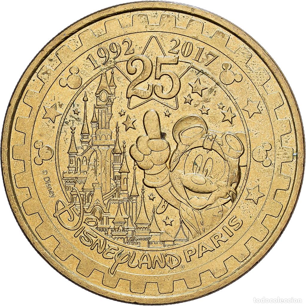 Medallas hist&oacute;ricas: [#1214451] Francia, zeton, Disneyland Paris, 2017, Aluminio y cupron&iacute;quel, MDP, EBC