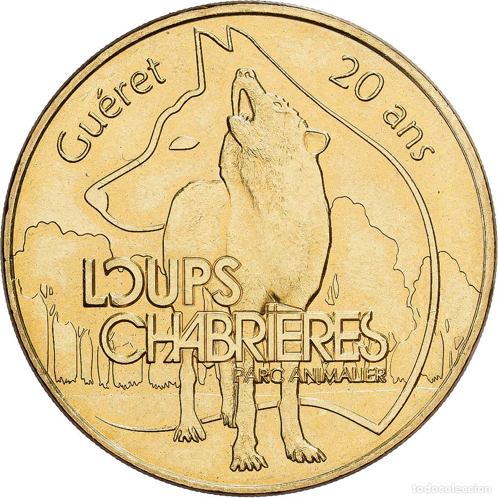 Medallas hist&oacute;ricas: [#1214447] Francia, zeton, Gu&eacute;ret - Les loups de Chabri&egrave;res, Aluminio y cupron&iacute;quel, EBC