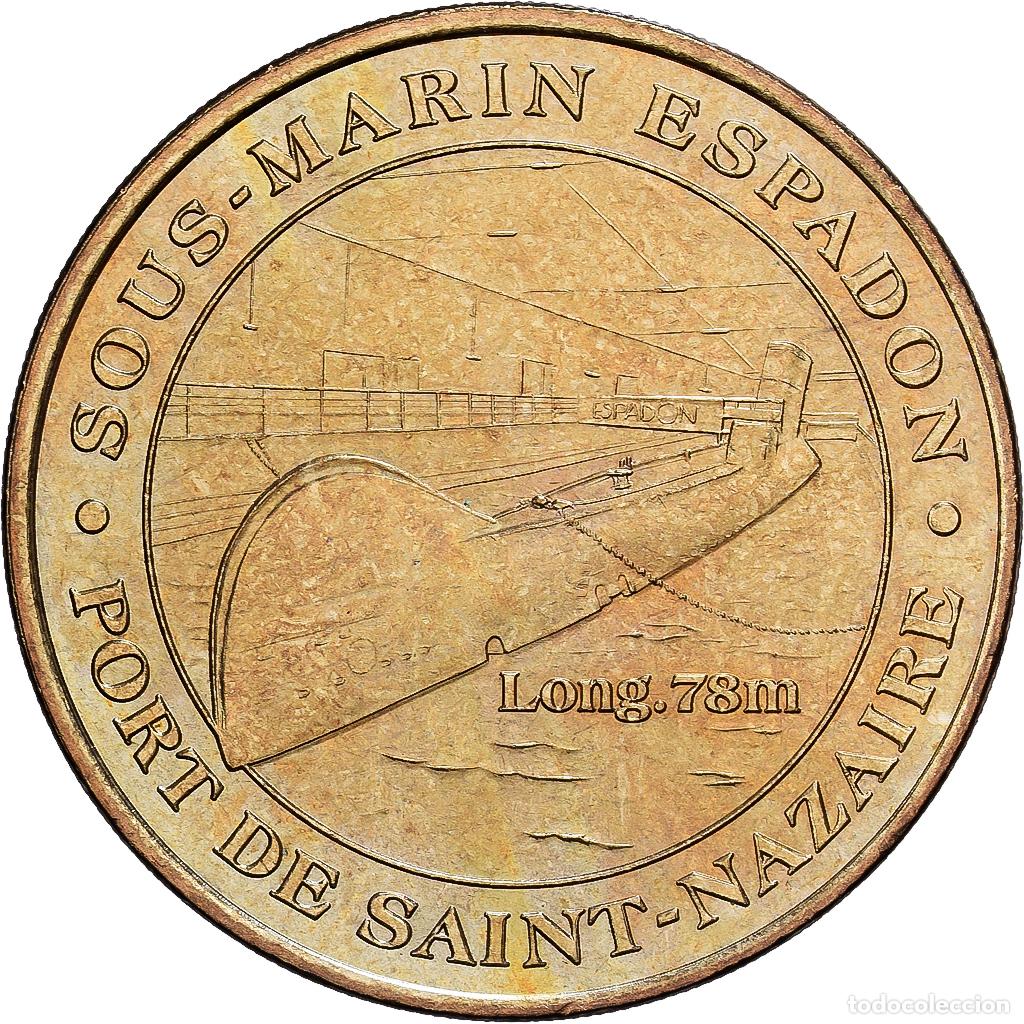Medallas hist&oacute;ricas: [#1214458] Francia, zeton, 44/ Sous-Marin Espadon - Saint-Nazaire, 2003, Aluminio y