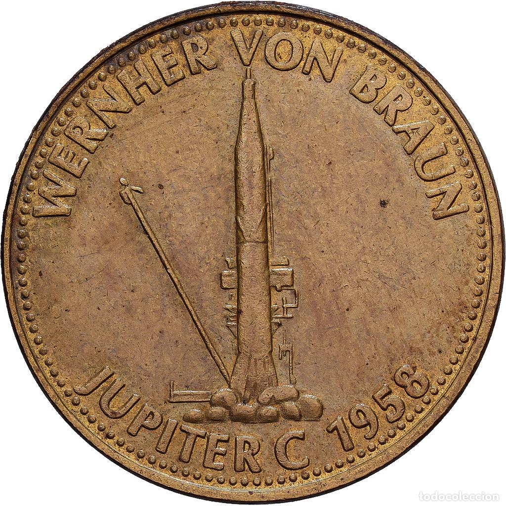 Medallas hist&oacute;ricas: [#1214484] Francia, zeton, Collection Shell, Wernher von Braun, Bronce - aluminio, MBC+