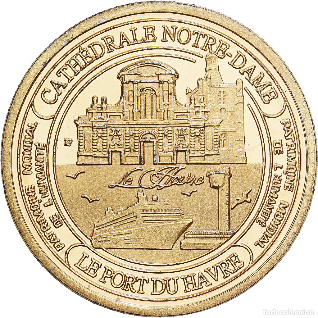 Medallas hist&oacute;ricas: [#1214462] Francia, zeton, Cath&eacute;drale Notre-Dame, Le Havre, Aluminio y cupron&iacute;quel, EBC