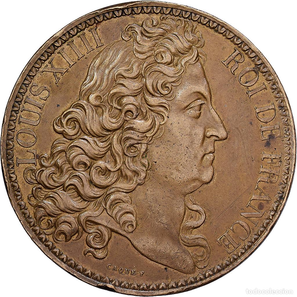 Medallas hist&oacute;ricas: [#1214463] Francia, zeton, Louis XIV Le Grand, Cobre, Caqu&eacute;, Restrike, MBC+