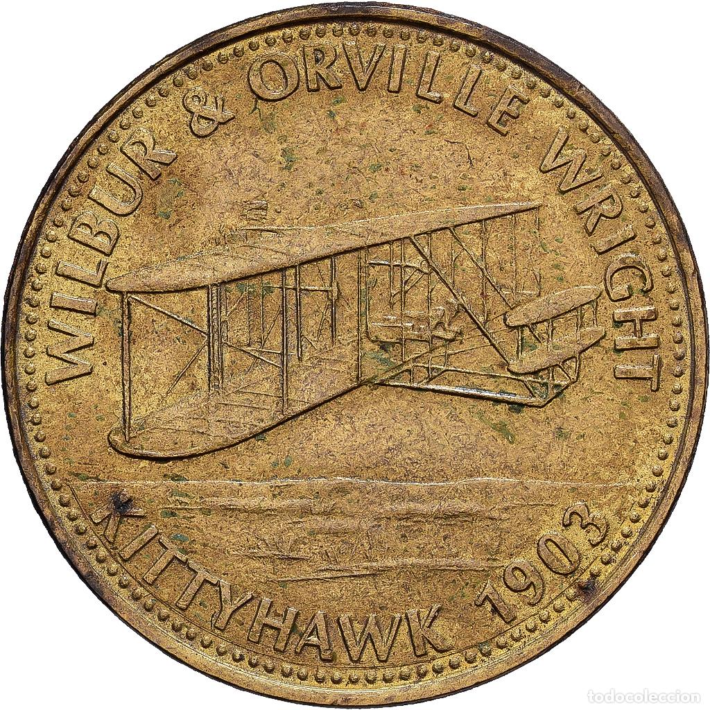Medallas hist&oacute;ricas: [#1214492] Francia, zeton, Collection Shell, Wilbur and Orville Wright, Bronce - aluminio