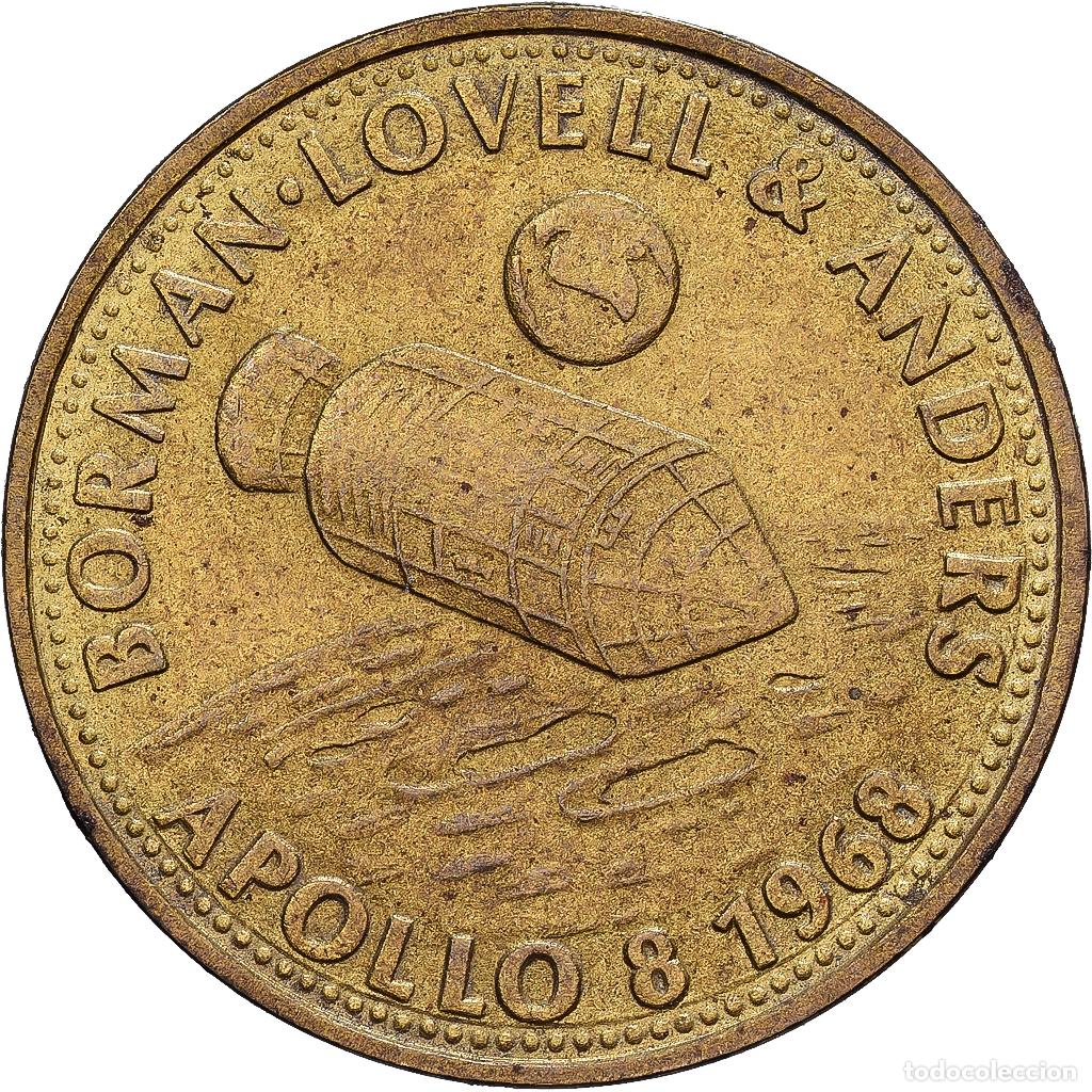 Medallas hist&oacute;ricas: [#1214493] Francia, zeton, Apollo 8, Borman, Lovell, Anders, Bronce - aluminio, MBC+
