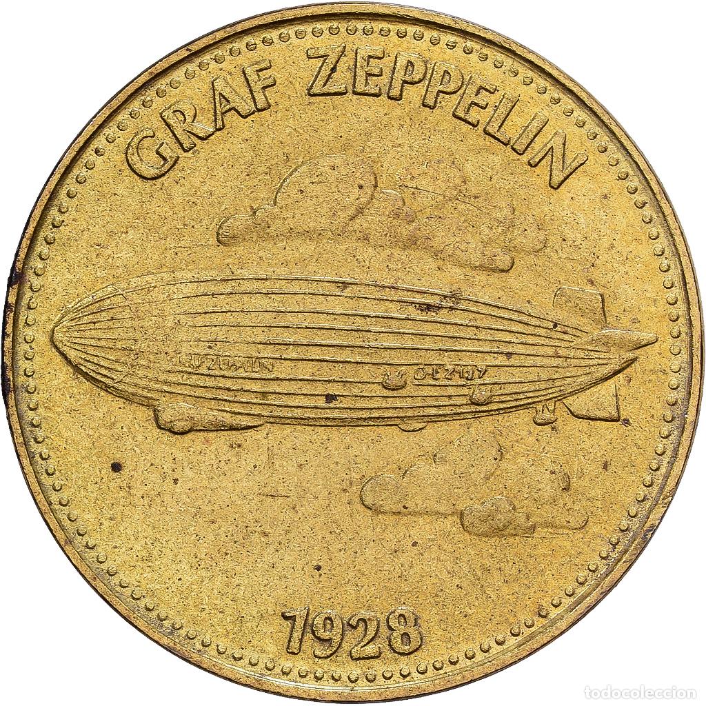 Medallas hist&oacute;ricas: [#1214495] Francia, zeton, Collection Shell, Graf Zeppelin, Bronce - aluminio, MBC+