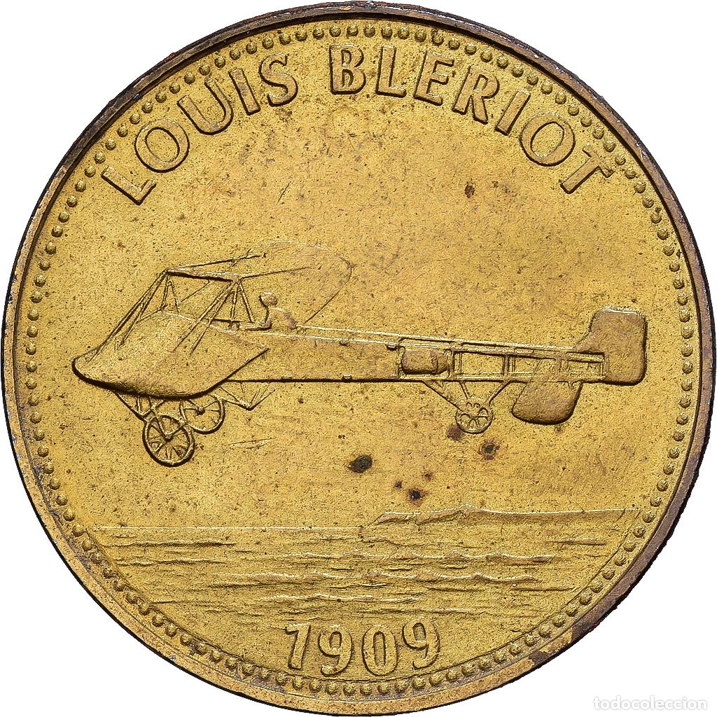 Medallas hist&oacute;ricas: [#1214499] Francia, zeton, Collection Shell, Louis Bl&eacute;riot, Bronce - aluminio, MBC+