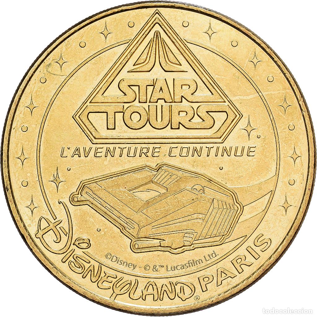 Medallas hist&oacute;ricas: [#1214505] Francia, zeton, 77/ Disneyland - Star Tours, 2018, Aluminio y cupron&iacute;quel, MDP