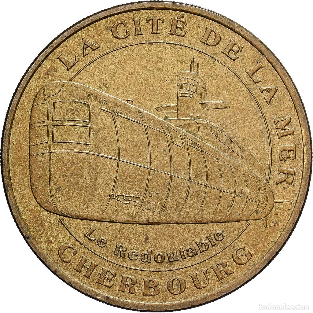 Medallas hist&oacute;ricas: [#1214515] Francia, zeton, Cherbourg - Cit&eacute; de la Mer n&deg;2 - le redoutable, 2003, Aluminio