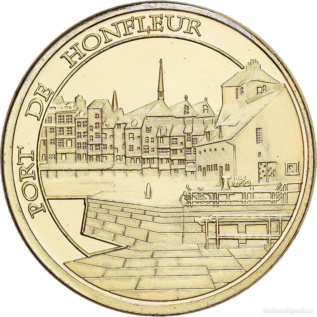 Medallas hist&oacute;ricas: [#1214527] Francia, zeton, Normandie - Pont de Normandie - Port de Honfleur, Aluminio y