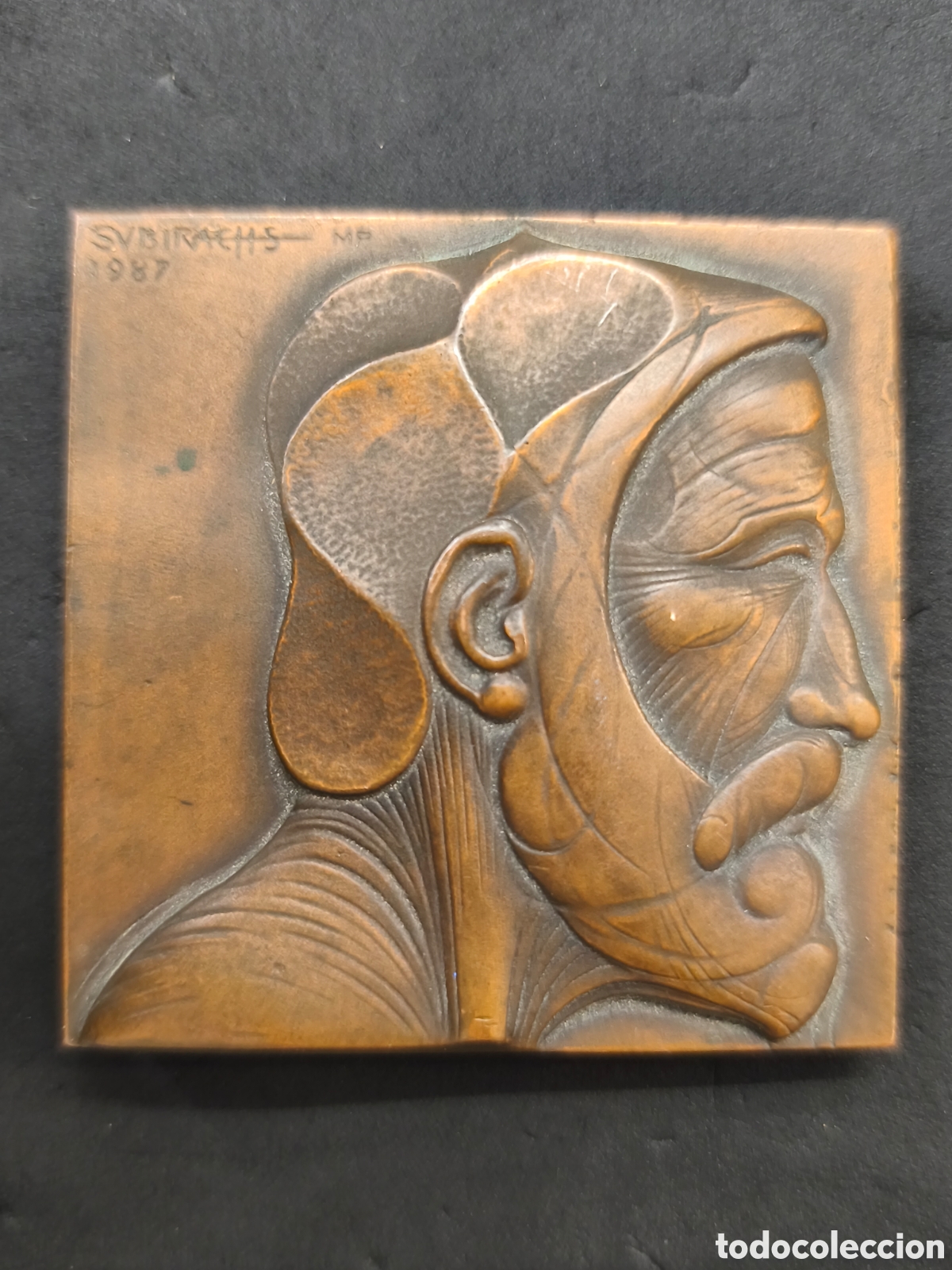 Medallas hist&oacute;ricas: Medalla de Subirachs Gaudi Reus 1852 Barcelona 1926 Modelo grande 7cm 504gr