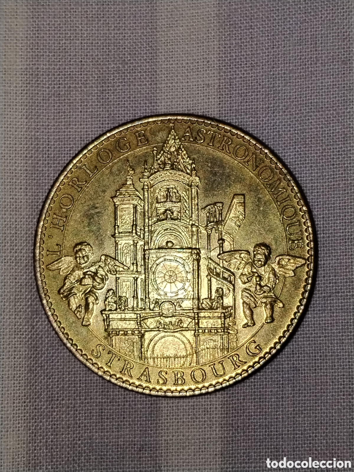 Medallas hist&oacute;ricas: Jet&oacute;n tur&iacute;stico Reloj astron&oacute;mico. Estrasburgo