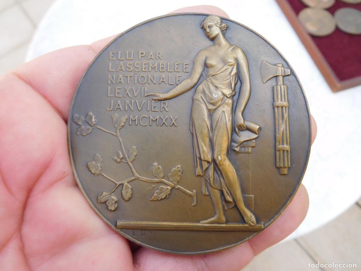 Medallas hist&oacute;ricas: Medalla antigua de bronce Paul Deschanel president de la republique francaise. L. Drivier