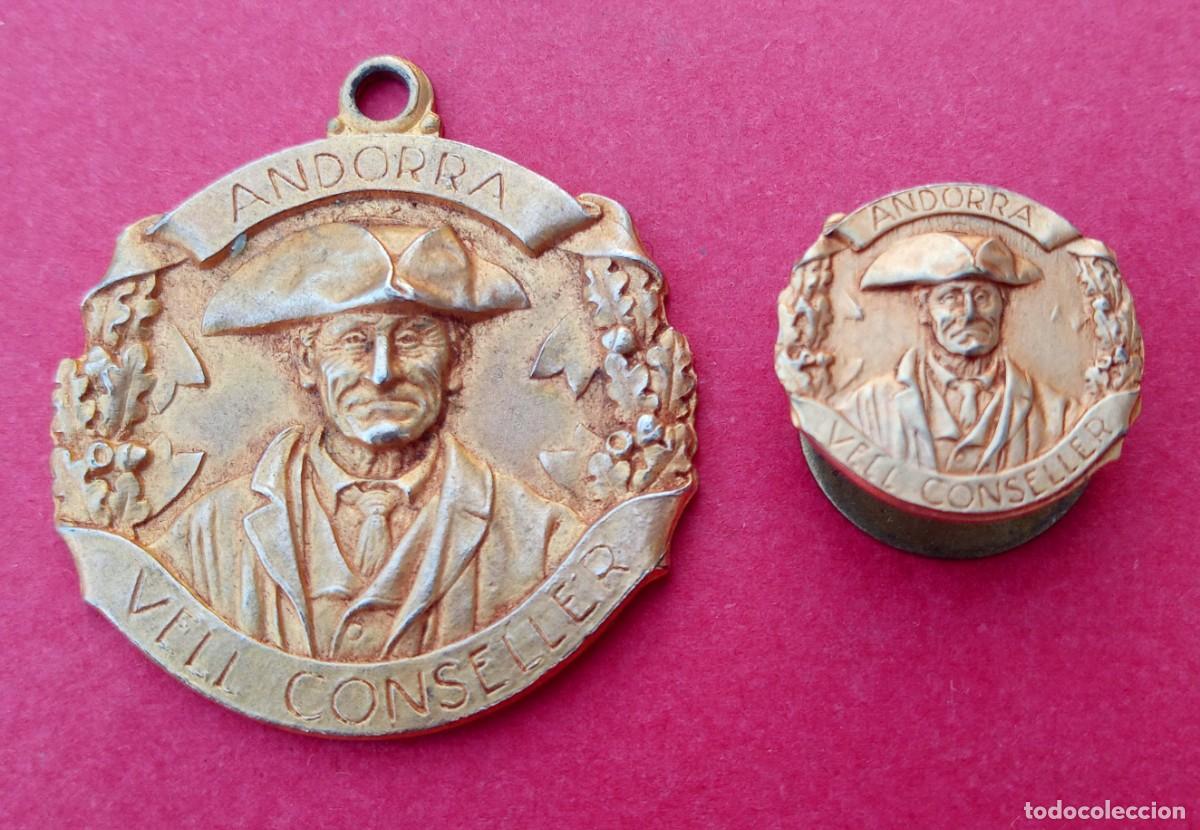 Medallas hist&oacute;ricas: Medalla e Insignia Antigua Vell Conseller. Andorra.