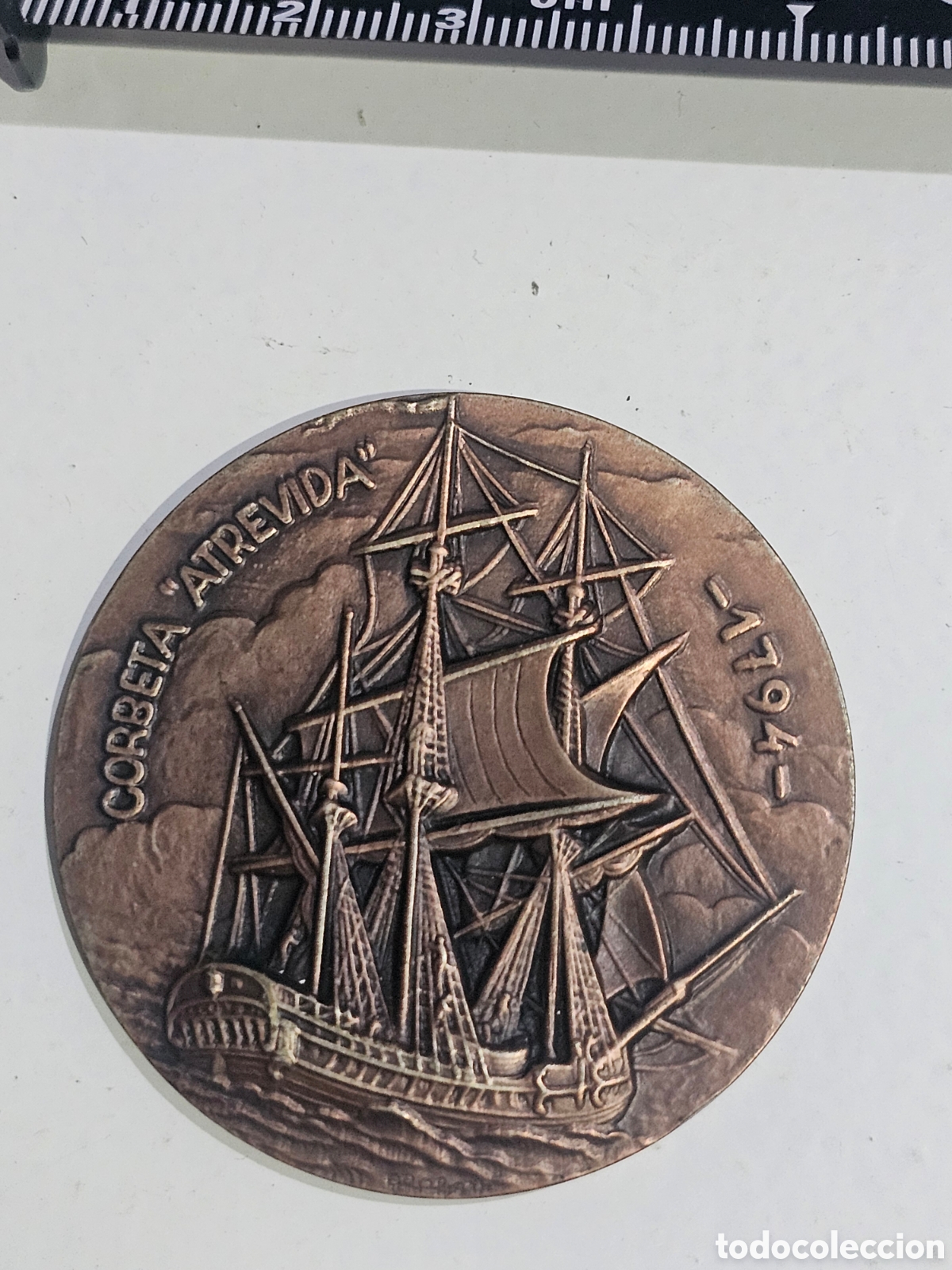 Medallas hist&oacute;ricas: Medalla de cobre del Sal&oacute;n N&aacute;utico de Barcelona XIV 1976 alabart ?