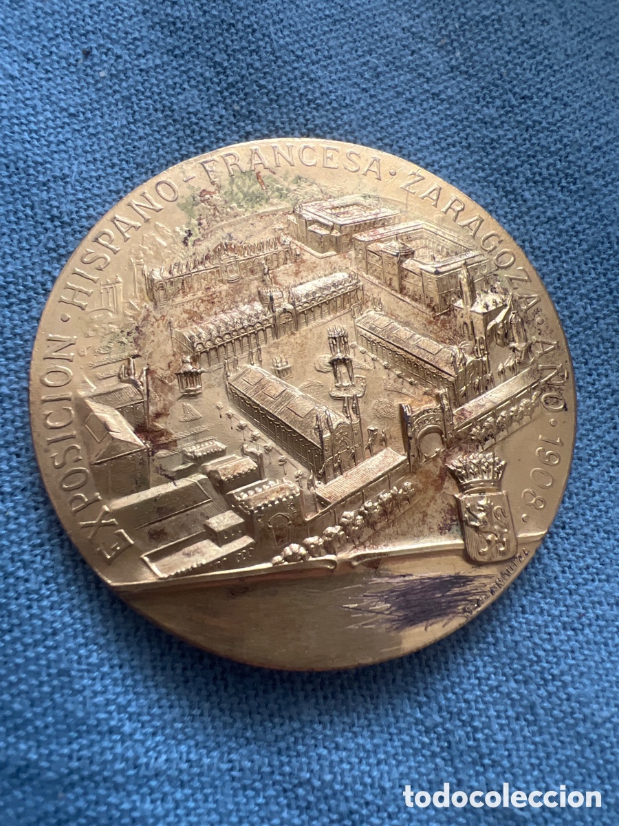 Medallas hist&oacute;ricas: EXPOSICION HISPANO FRANCESA ZARAGOZA 1908 - Foto 3