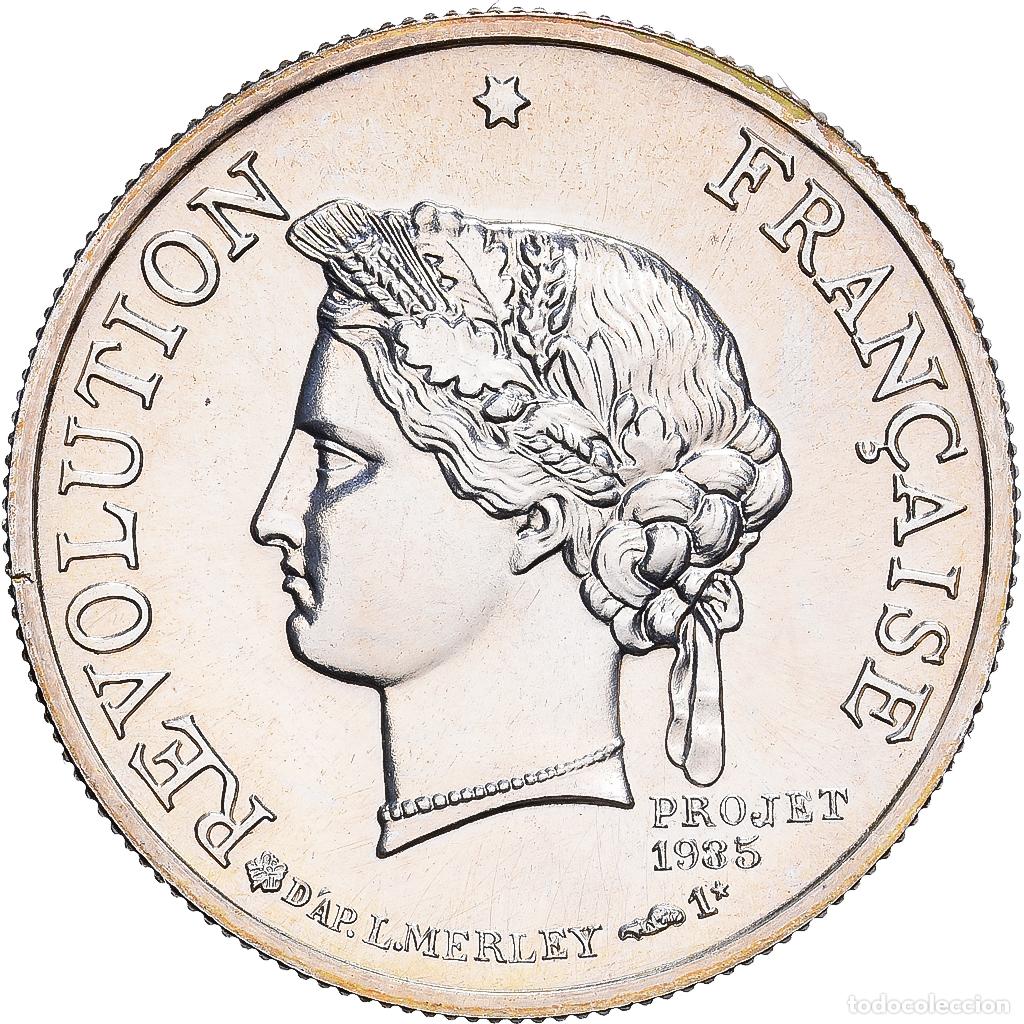 Medallas hist&oacute;ricas: [#1214247] Francia, medalla, Bicentenaire de la R&eacute;volution Fran&ccedil;aise, 1989, Plata, FDC