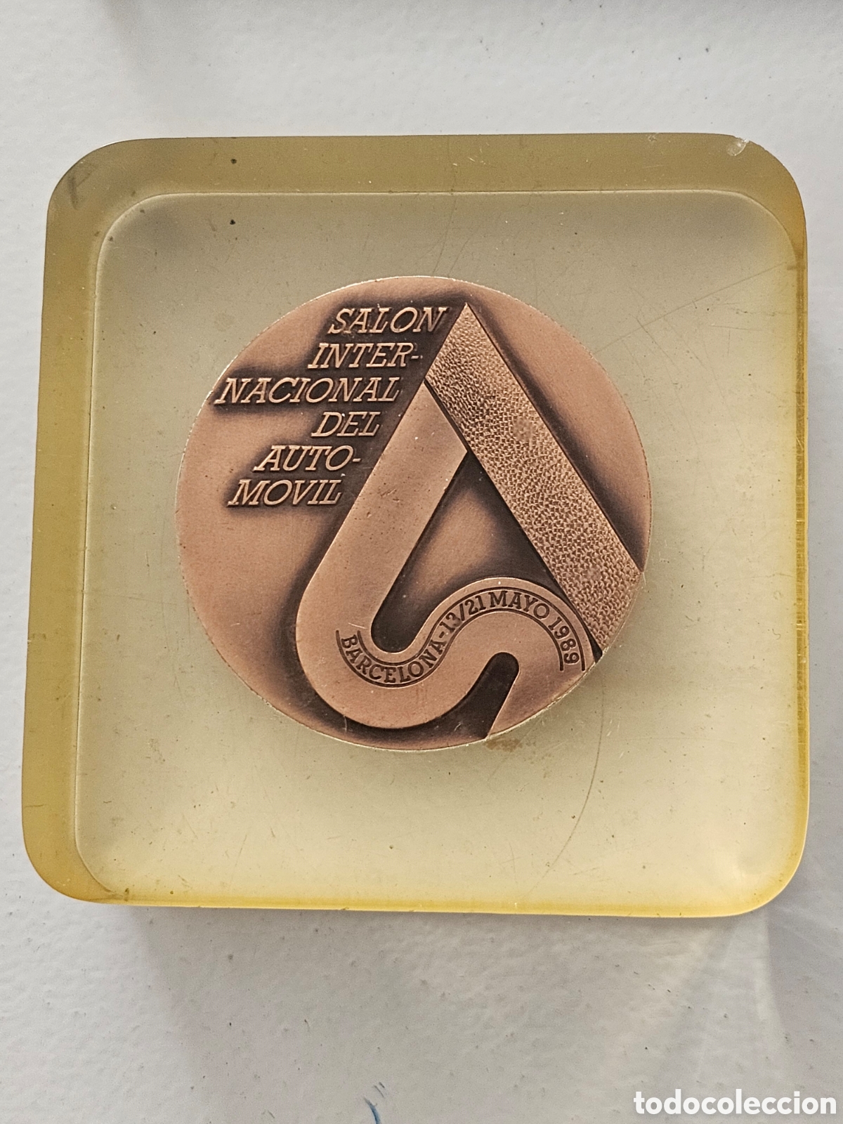 Medallas hist&oacute;ricas: ​Pisapapeles Medalla Conmemorativa - Sal&oacute;n Nacional del Autom&oacute;vil Barcelona 1989